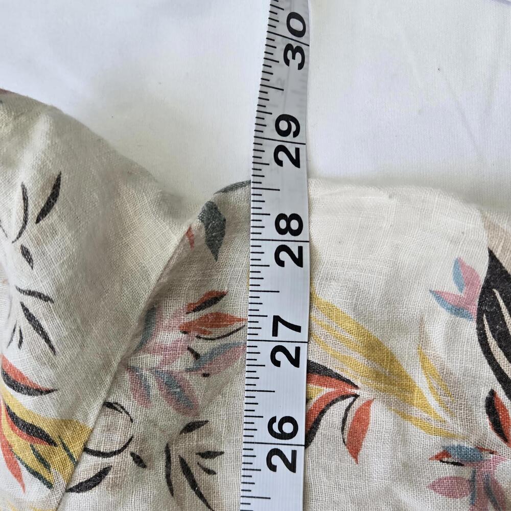 Cynthia Rowley Floral Print Linen Top Cream Size 3X - Picture 3 of 7